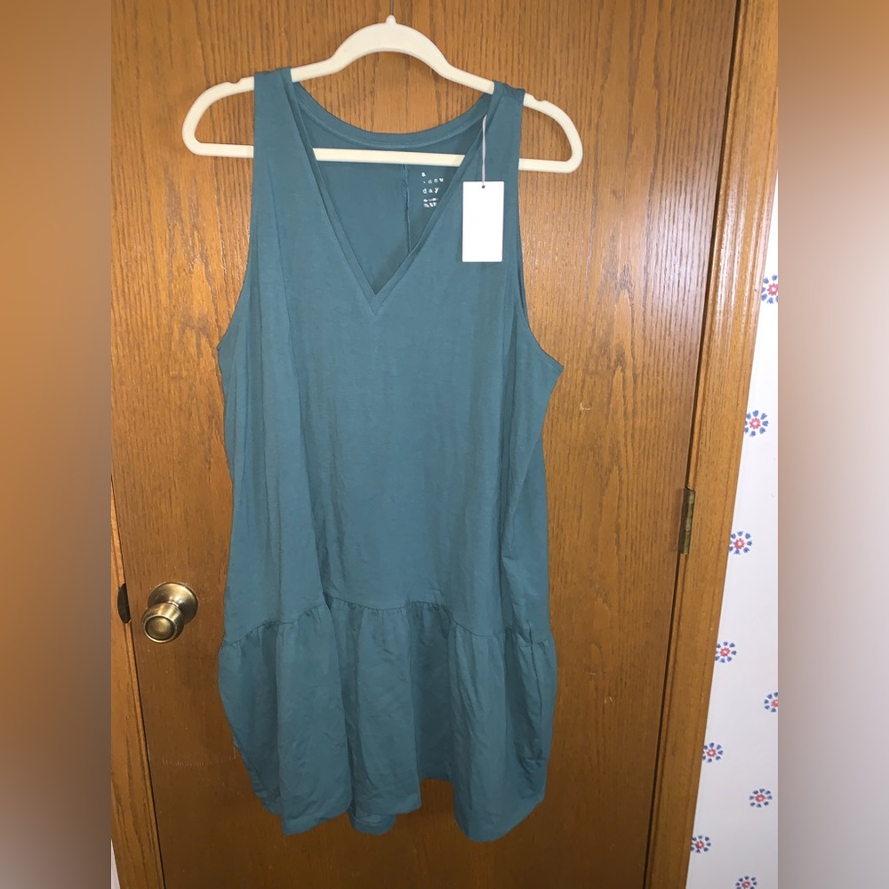 NWT A New Day Teal Sleeveless Drop-Waist Dress – XXL